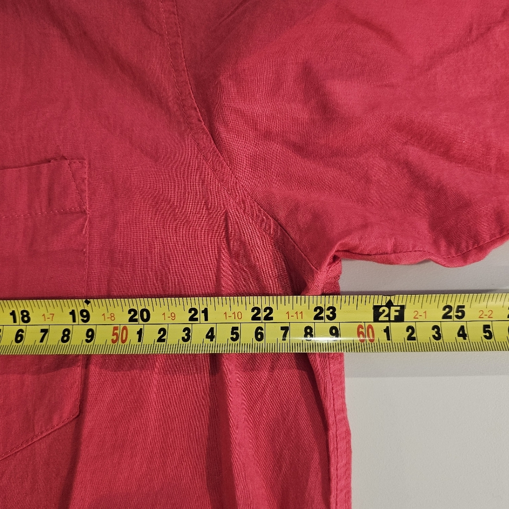 Natural Life Coral Button-Up Blouse - Picture 5 of 6